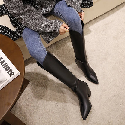 Modern Chic Stylish Trendy Comfortable Fashion Pointed Toe Knee High Boots