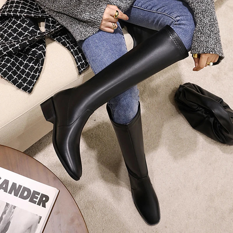 Designer Stylish Comfortable Fashionable Elegant Trendy Pointed Toe Knee High Boots