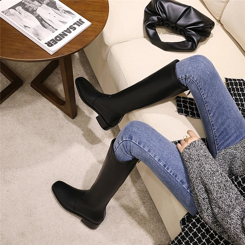 Designer Stylish Comfortable Fashionable Elegant Trendy Pointed Toe Knee High Boots