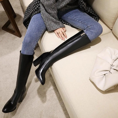 Elegant Stylish Chic Fashionable Modern Comfortable Pointed Toe Knee High Boots