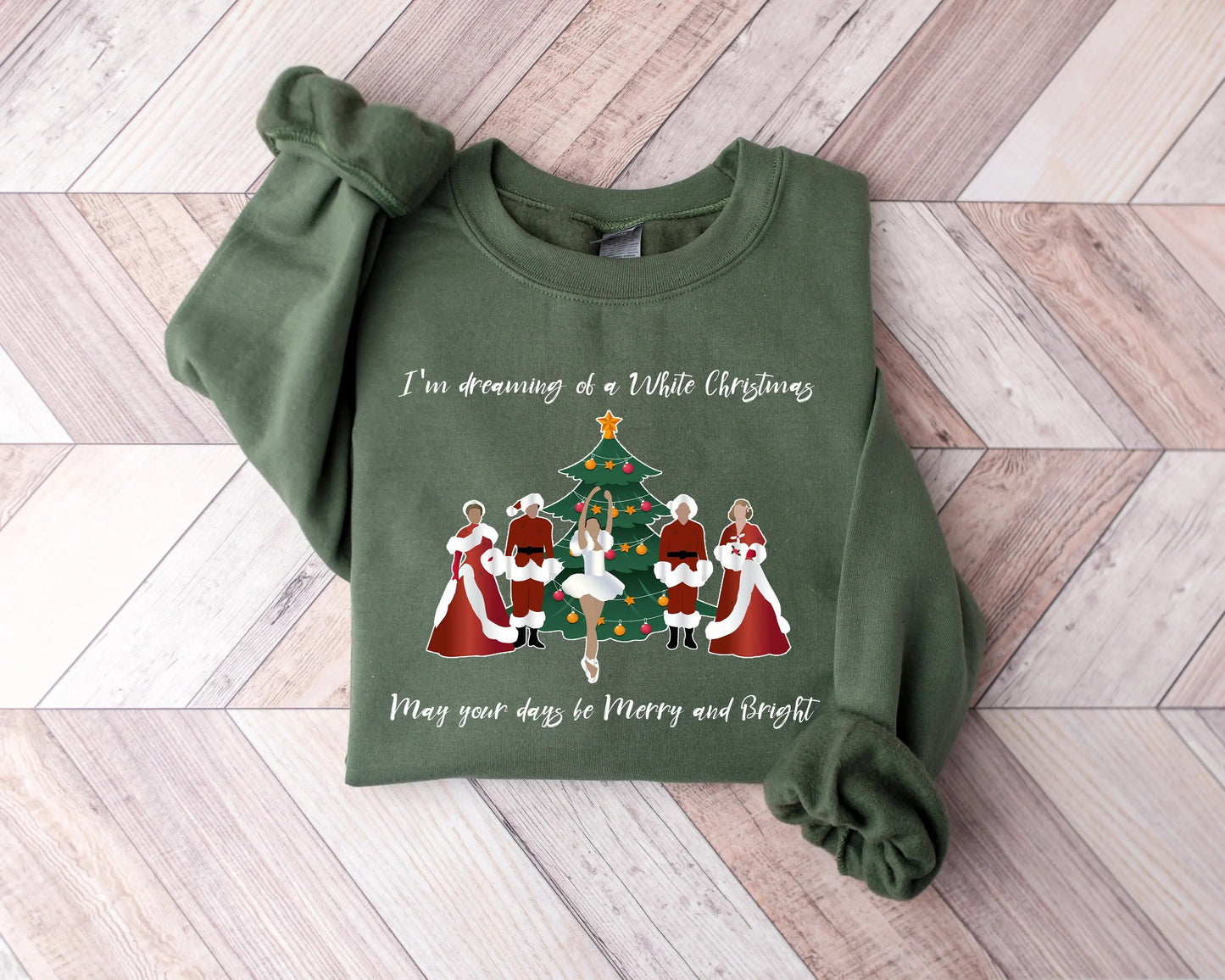 Dreaming White Casual Sport Female Christmas Hoodie