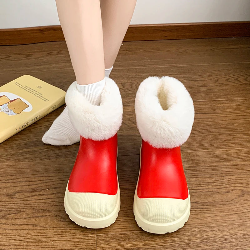 Short Tube Thick Sole Comfortable Fashion Non-slip Rubber Snow Boot