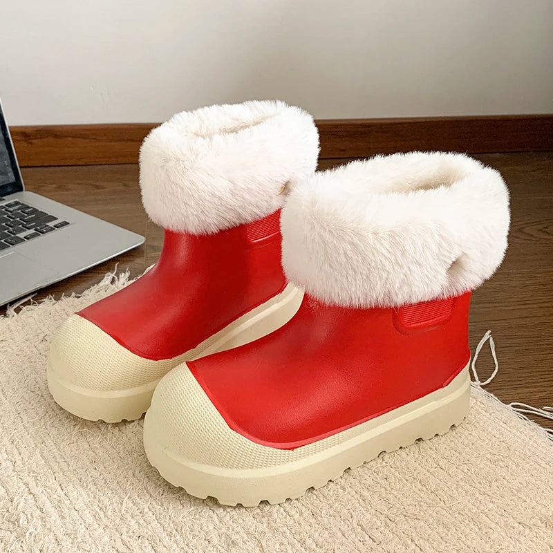 Short Tube Thick Sole Comfortable Fashion Non-slip Rubber Snow Boot