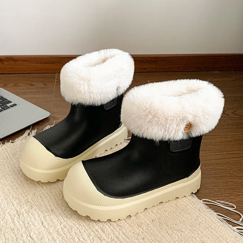 Short Tube Thick Sole Comfortable Fashion Non-slip Rubber Snow Boot