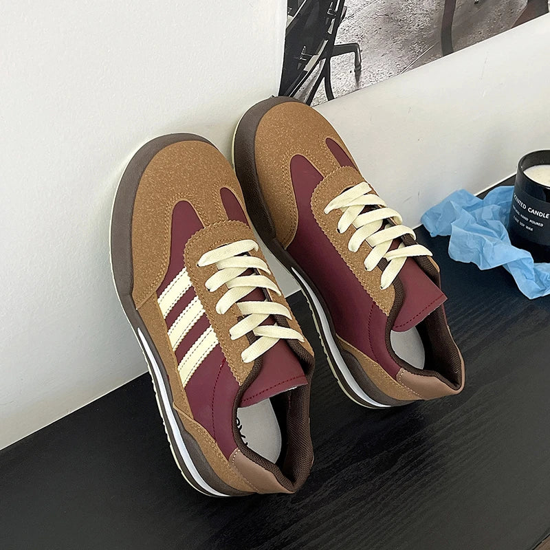 2024 Comfort increase niche retro German training shoes female summer breathable flat shoes sports Forrest Gump shoes