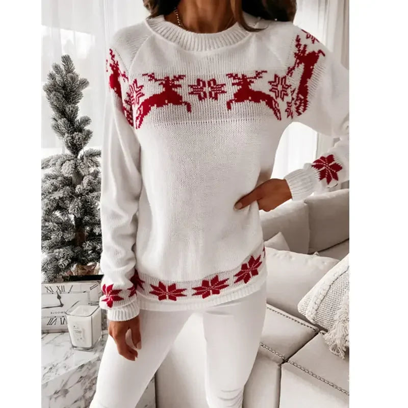 Winter Christmas Knit Jacquard Soft Warm Y2K Sweater