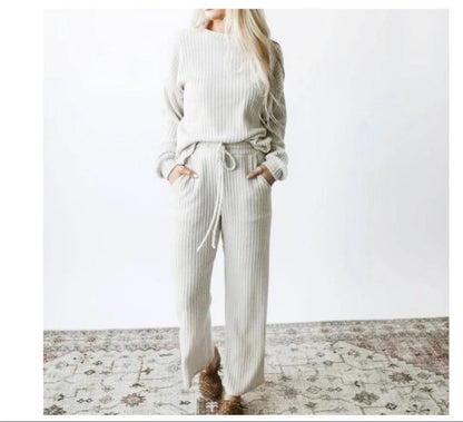 Cozy Comfortable Relaxed Stylish Soft Fashionable Classic Knit Suit