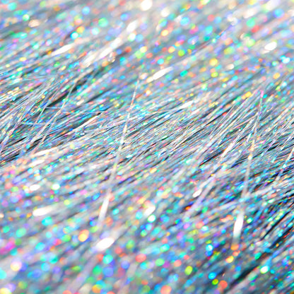 Iridescent Silver Tinsel Foil Fringe Garland - 10000 Strands Icicles