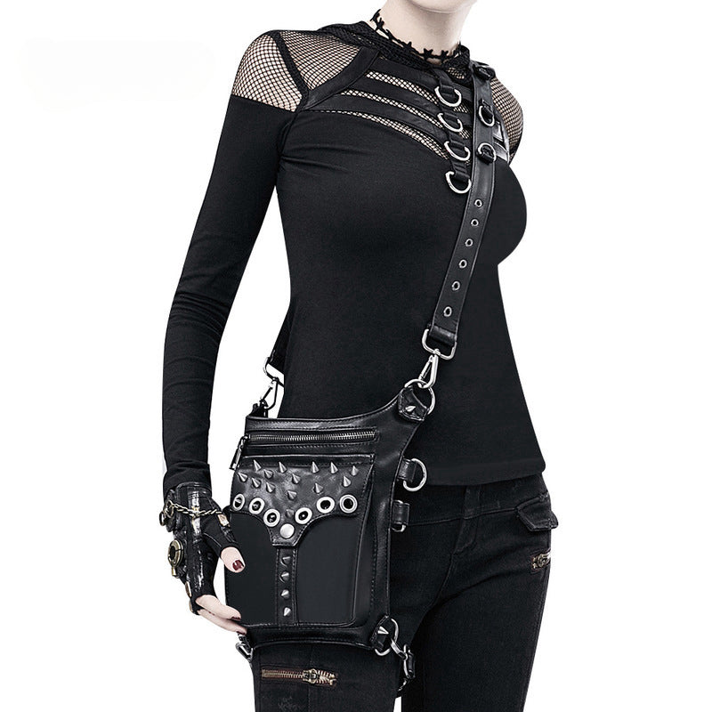 Steampunk Vintage Fanny Rivet Retro Rock Gothic Thigh Waist Pack Bag