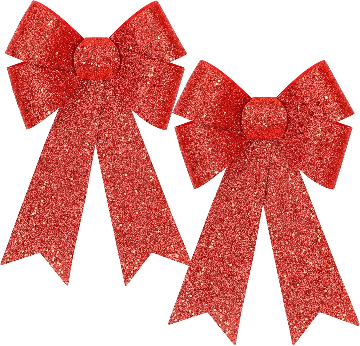 Red Velvet Christmas Bows - Set of 2