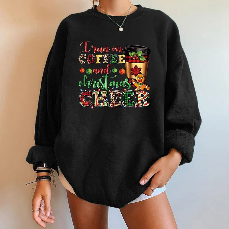 Y2K Trendy Round Neck Casual Autumn Spring Christmas Hoodie