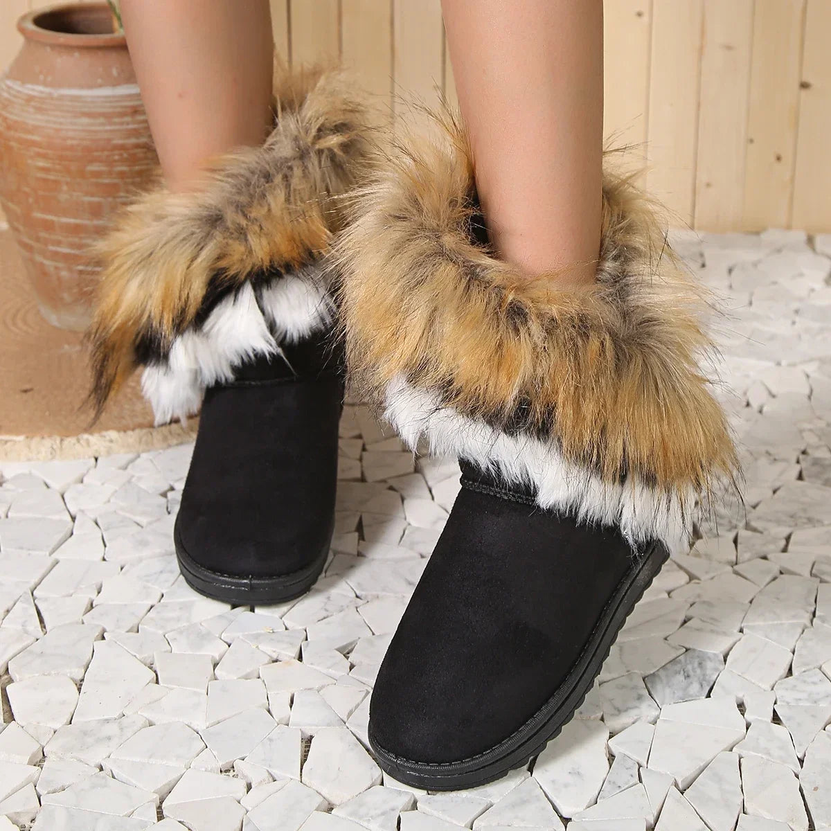 Fleece Thickened Warm Flat Non-slip Winter Snow Boot