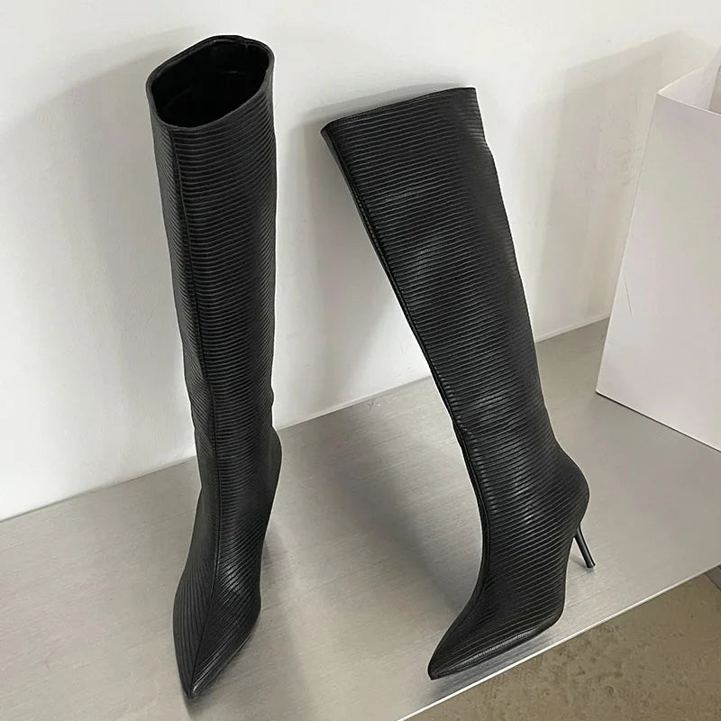 Elegant Fashionable Chic Stylish Trendy Comfortable Pointed Toe Knee High Boots