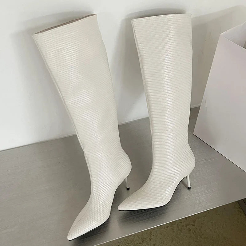 Elegant Fashionable Chic Stylish Trendy Comfortable Pointed Toe Knee High Boots