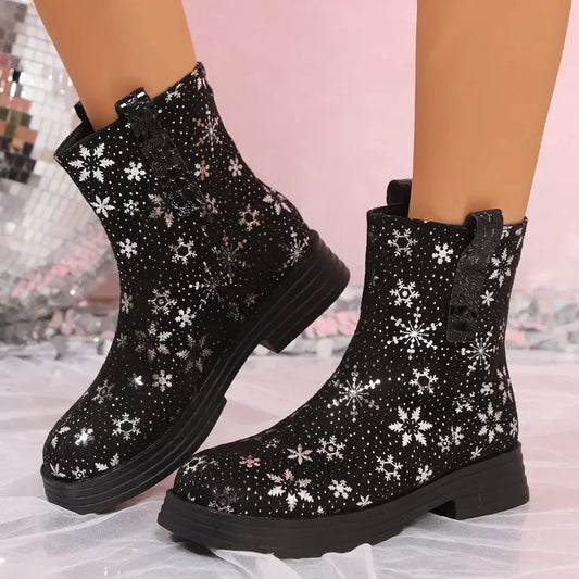 Trendy Stylish Latest Designer Comfortable Versatile Punk Goth Snow Boot