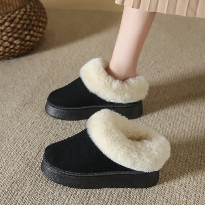 Faux Fur Winter Boots for Women 2024 Non Slip Women's Snow Boots Plush Warm Fashion Short Boot Comfortable Warm Platform Shoes