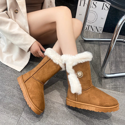 Fashion Warm Casual Versatile Mid-Calf Snow Boot