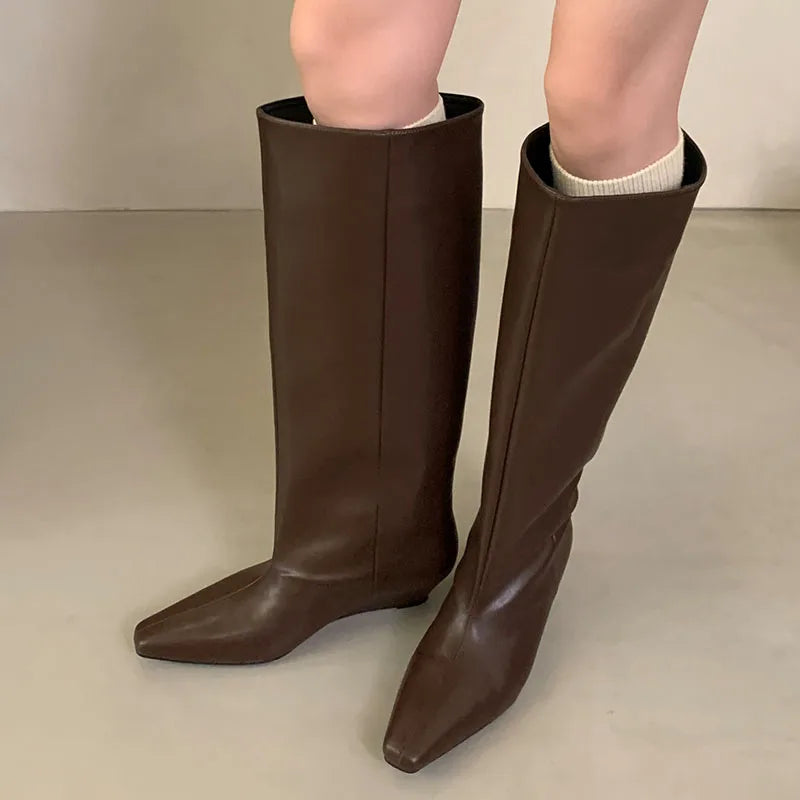 Chic Stylish Comfortable Elegant Trendy Fashion Pointed Toe Knee High Boots