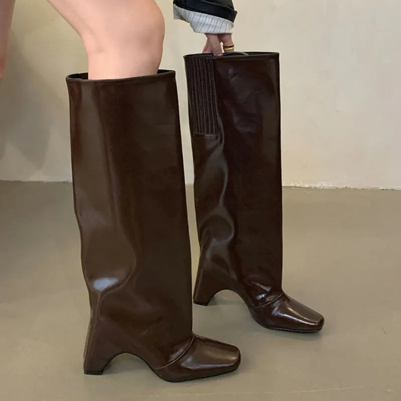 Modern Elegant Stylish Comfortable Fashionable Chic Pointed Toe Knee High Boots