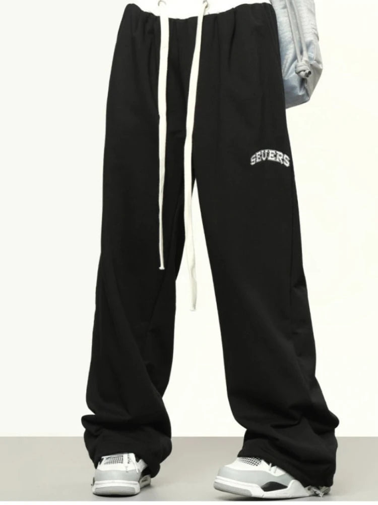 Hippie Y2K Gray Jogger Sports Kpop Harajuku Streetwear Patchwork Pant