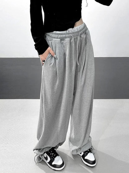 Gray Joggers Sweatpants Women Korean Fashion Oversize Loose Pant