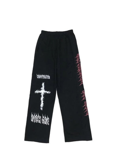 Gothic Wide Women Harajuku Graffiti Anime Streetwear Loose Pant