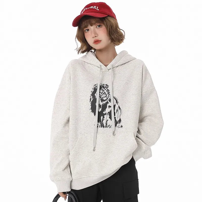 Elegant Loose Casual Minimalist Stylish Autumn Fashion Hoodie