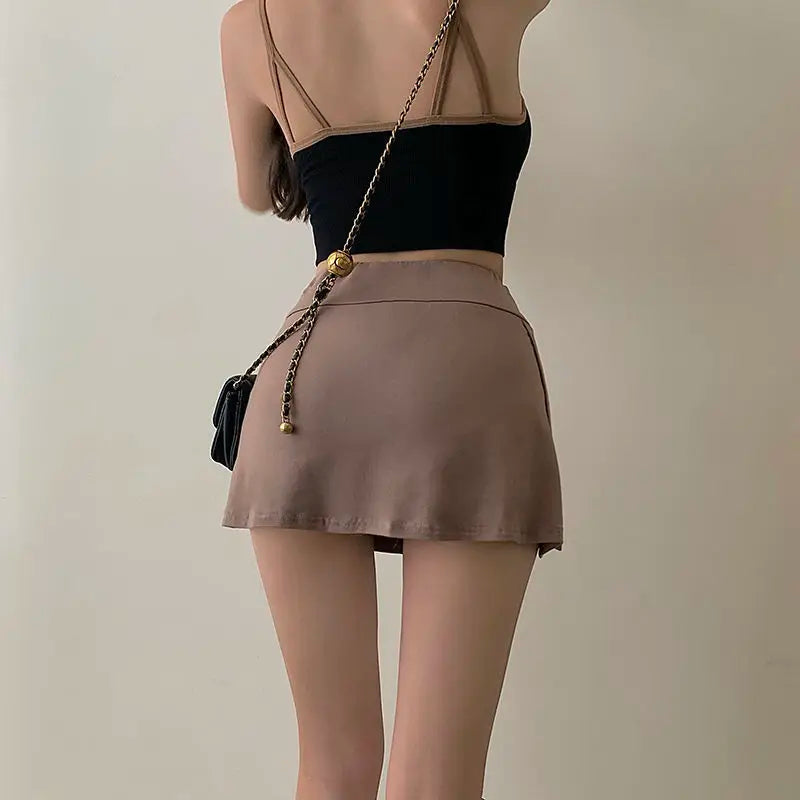 High Waist Sexy Skinny Bag Hip Short Slit Slim Fit Vintage Skirt