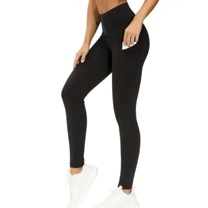 High Waist Pocket Seamless Fitness High Elastic Fashion Slim Gym Leggings