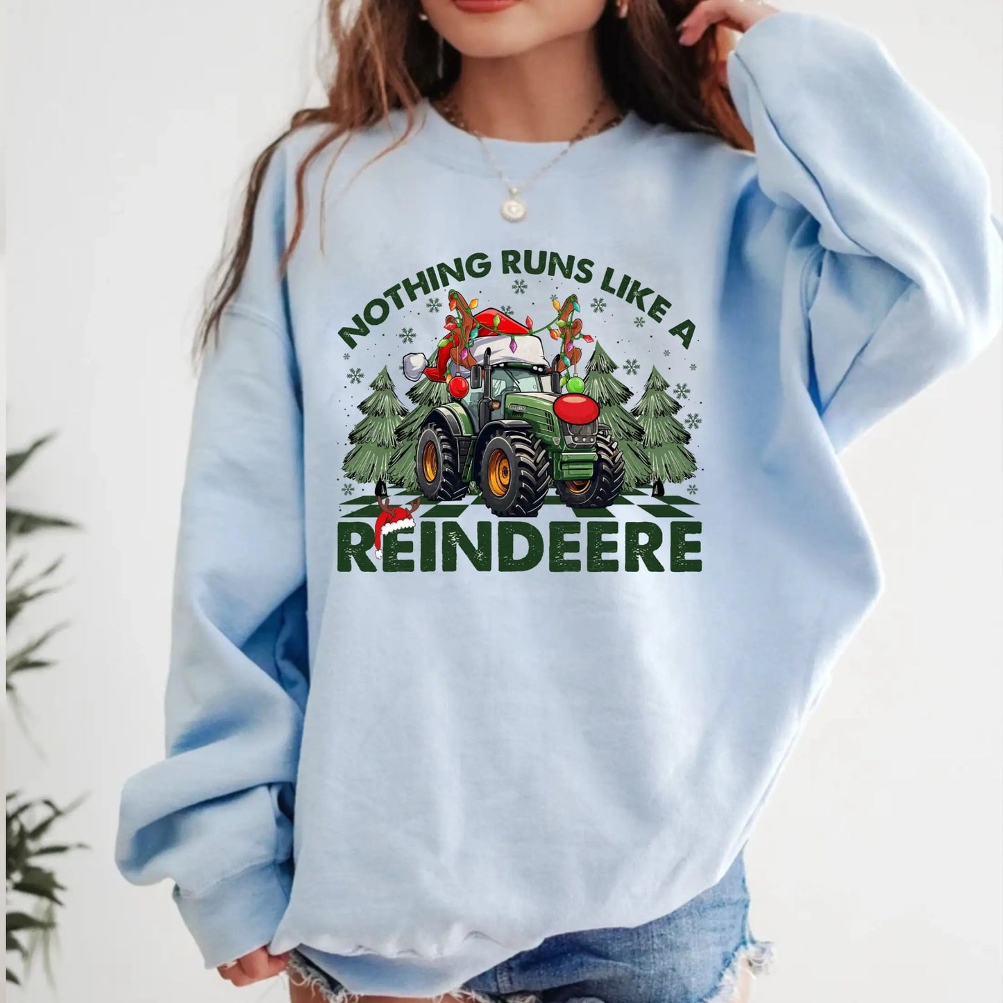 Reindeer Farm Fallow Girl Christmas Hoodie - Limited Time Sale