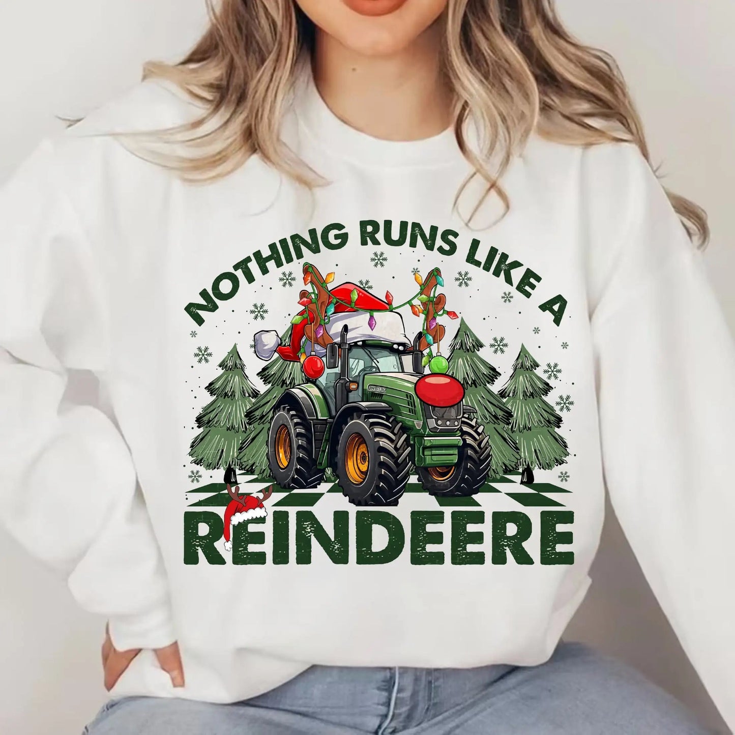 Reindeer Farm Fallow Girl Christmas Hoodie - Limited Time Sale