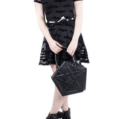 Pentagram Punk Darkness Gothic Soft Leather High Quality Chain Bag