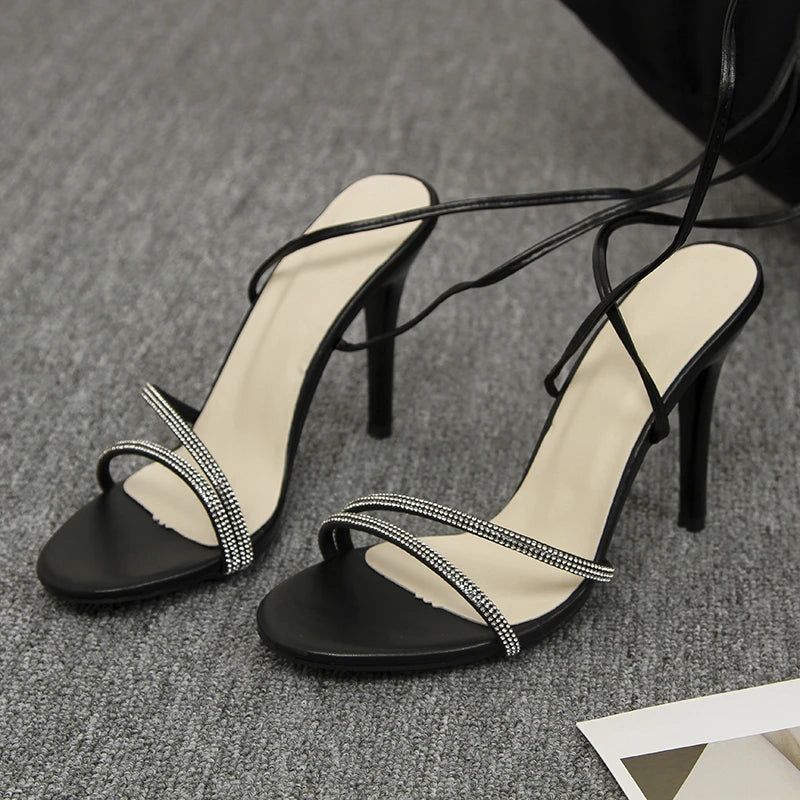 Lace-up Platform Fashion Ankle Strap Strange Heels Plus Size High Heel