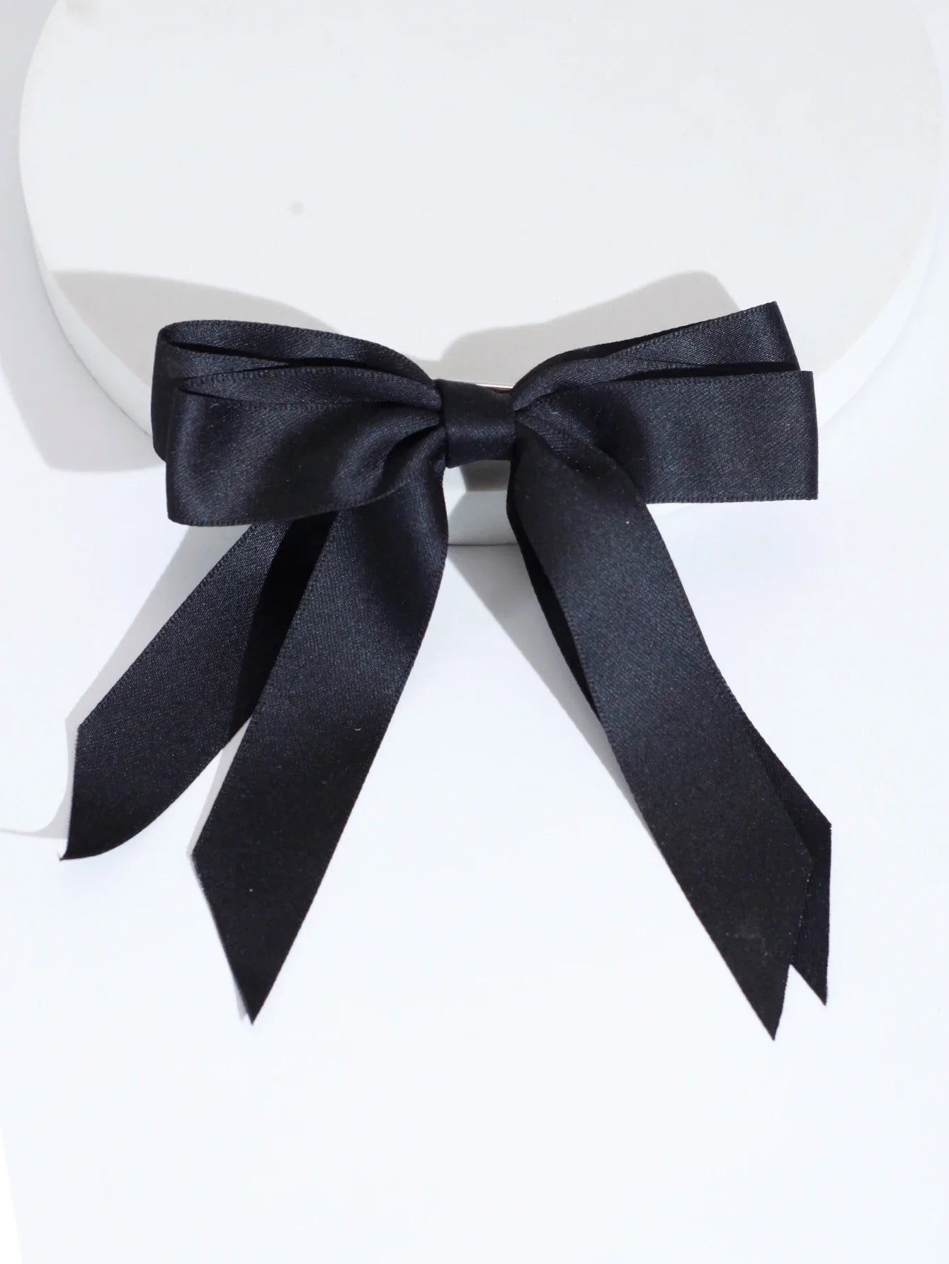 Black Ribbon Top Clip Christmas Hair Accessory