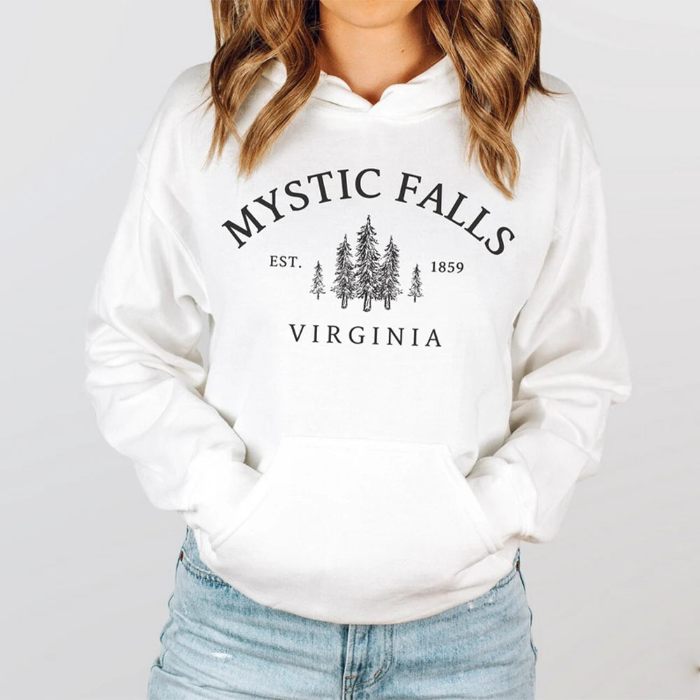 Mystic Falls Salvatores Vampire Fan Unisex Long Sleeve Christmas Hoodie