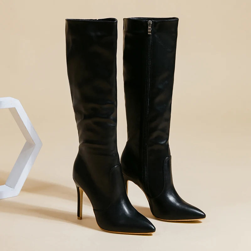 Stylish Trendy Elegant Fashionable Comfortable Chic Pointed Toe Knee High Boots