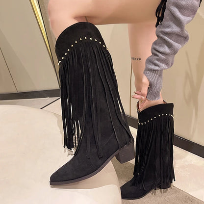 Trendy Elegant Stylish Comfortable Fashionable Chic Pointed Toe Knee High Boots