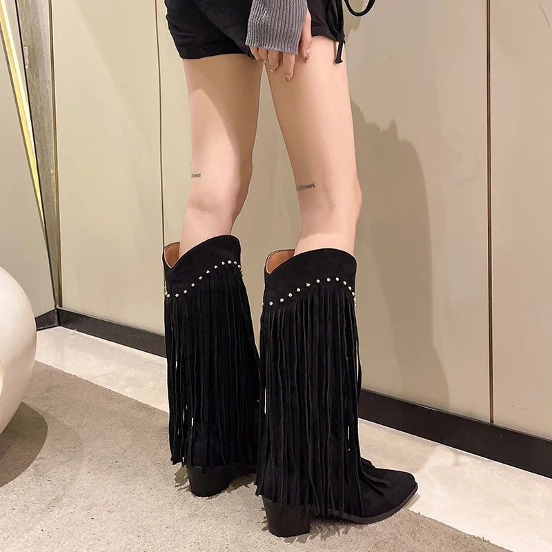 Trendy Elegant Stylish Comfortable Fashionable Chic Pointed Toe Knee High Boots