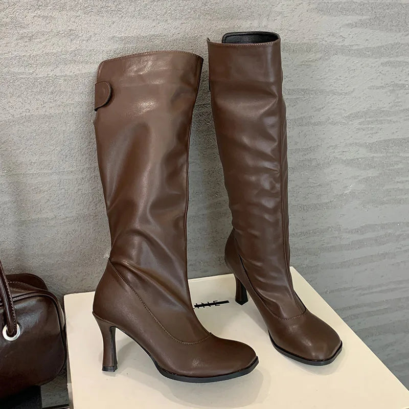 Stylish Modern Elegant Comfortable Fashionable Chic Pointed Toe Knee High Boots