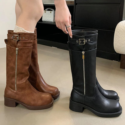 Stylish Elegant Unique Comfortable Designer Pointed Toe Knee High Boots