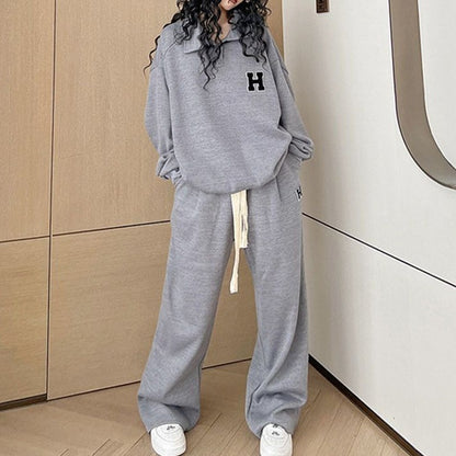 Knit Cozy Stylish Comfortable Relaxed Trendy Casual Simple Suit