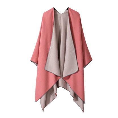 Plain-colored Double-sided Cape Autumn Winter Simple Scarf