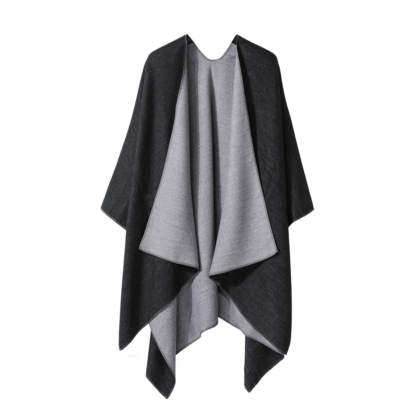 Plain-colored Double-sided Cape Autumn Winter Simple Scarf