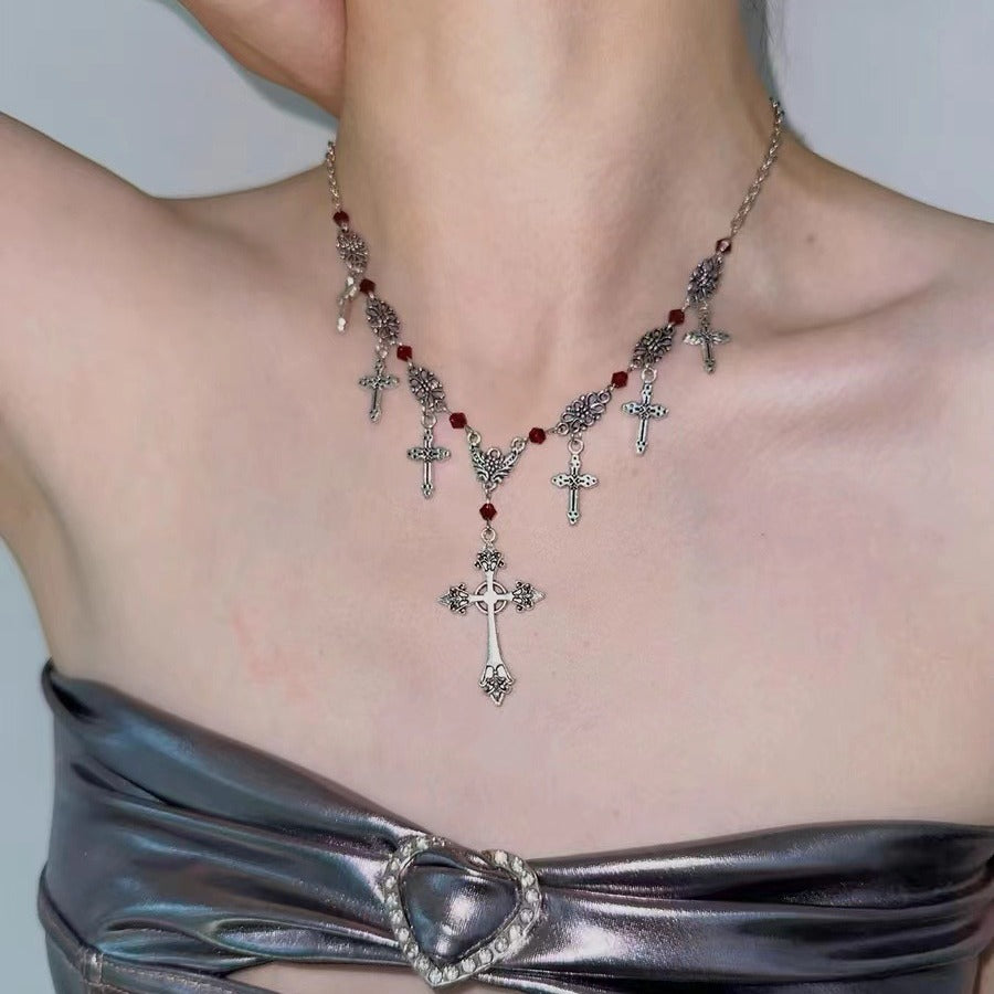 Cross Pendant Dark Gothic Hip-hop Sweet Cool Necklace