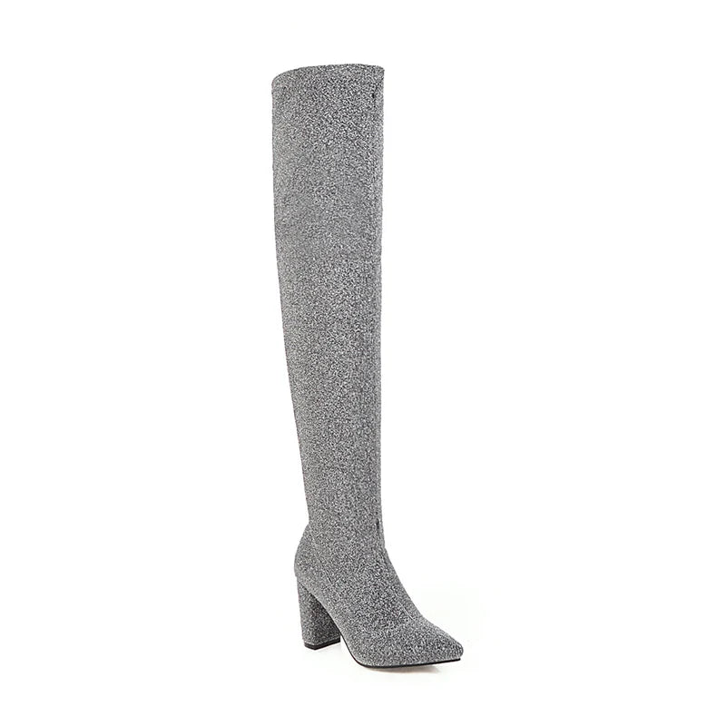 Stylish Elegant Trendy Comfortable Fashionable Chic Pointed Toe Knee High Boots