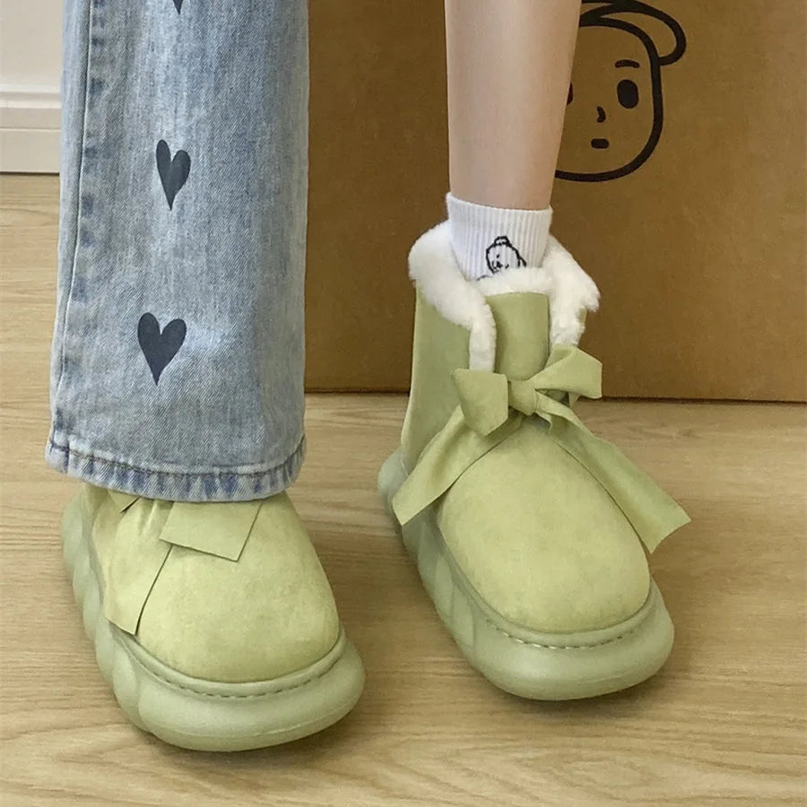 Thickened Plus-piled Long Plush Non-slip Warm Cotton Snow Boot