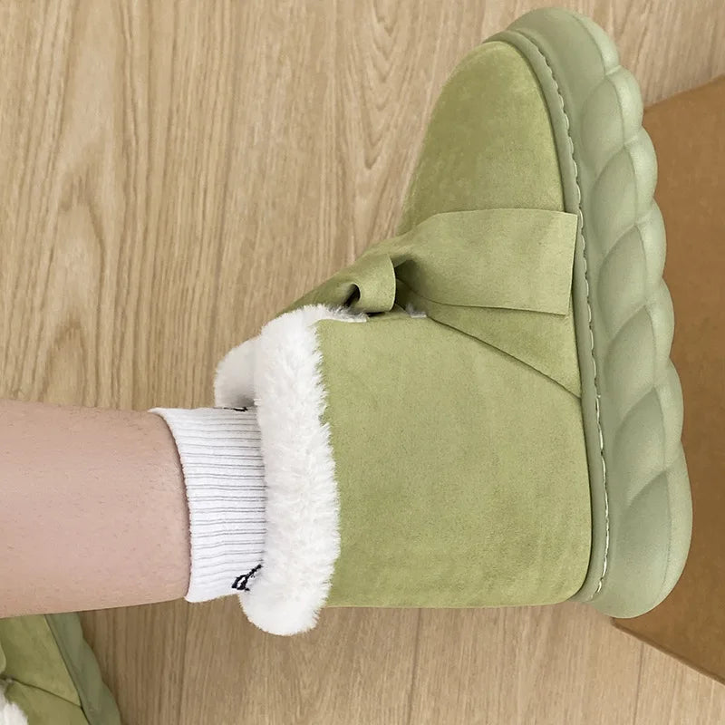 Thickened Plus-piled Long Plush Non-slip Warm Cotton Snow Boot