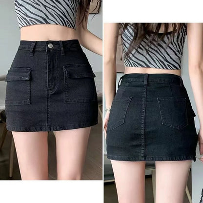 DressBetty - Tight High Waist Sexy Side Split Denim Skirt