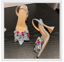 Designer Slingbacks Pointed Toe PVC Transparent Women Highs Party Elegant Shoes Low Heel Pumps