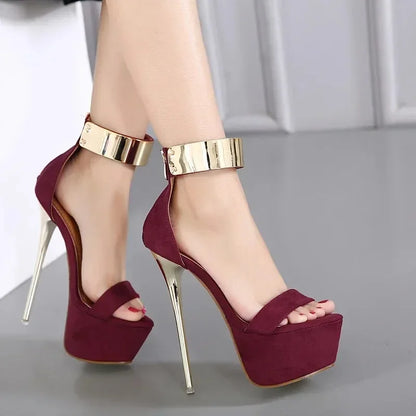 Glamorous Sexy Women’s 16CM High Heel Summer High Platform Open Toe High Heel